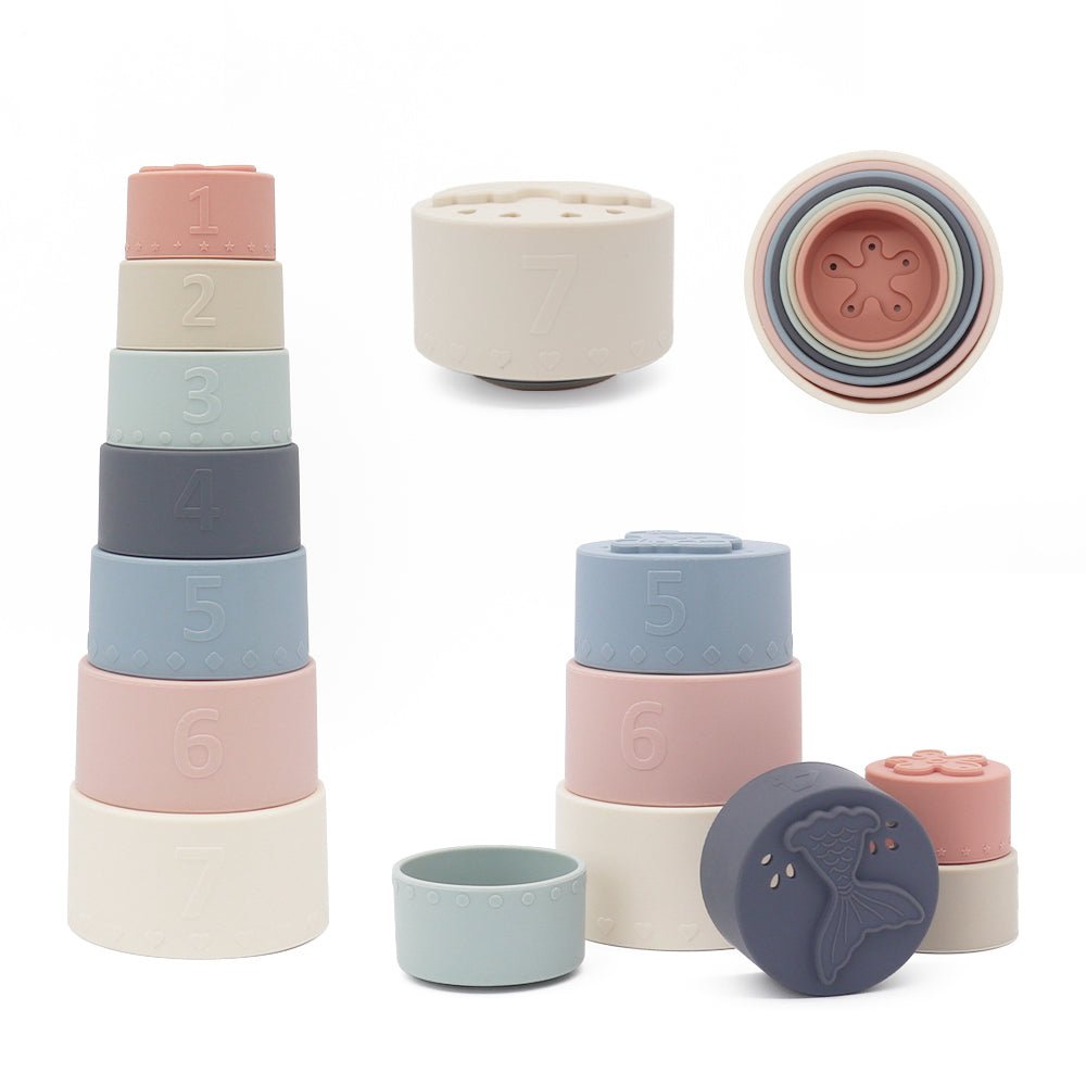 Bath Buddy Rain & Stack Silicone Cups - Bath Buddy