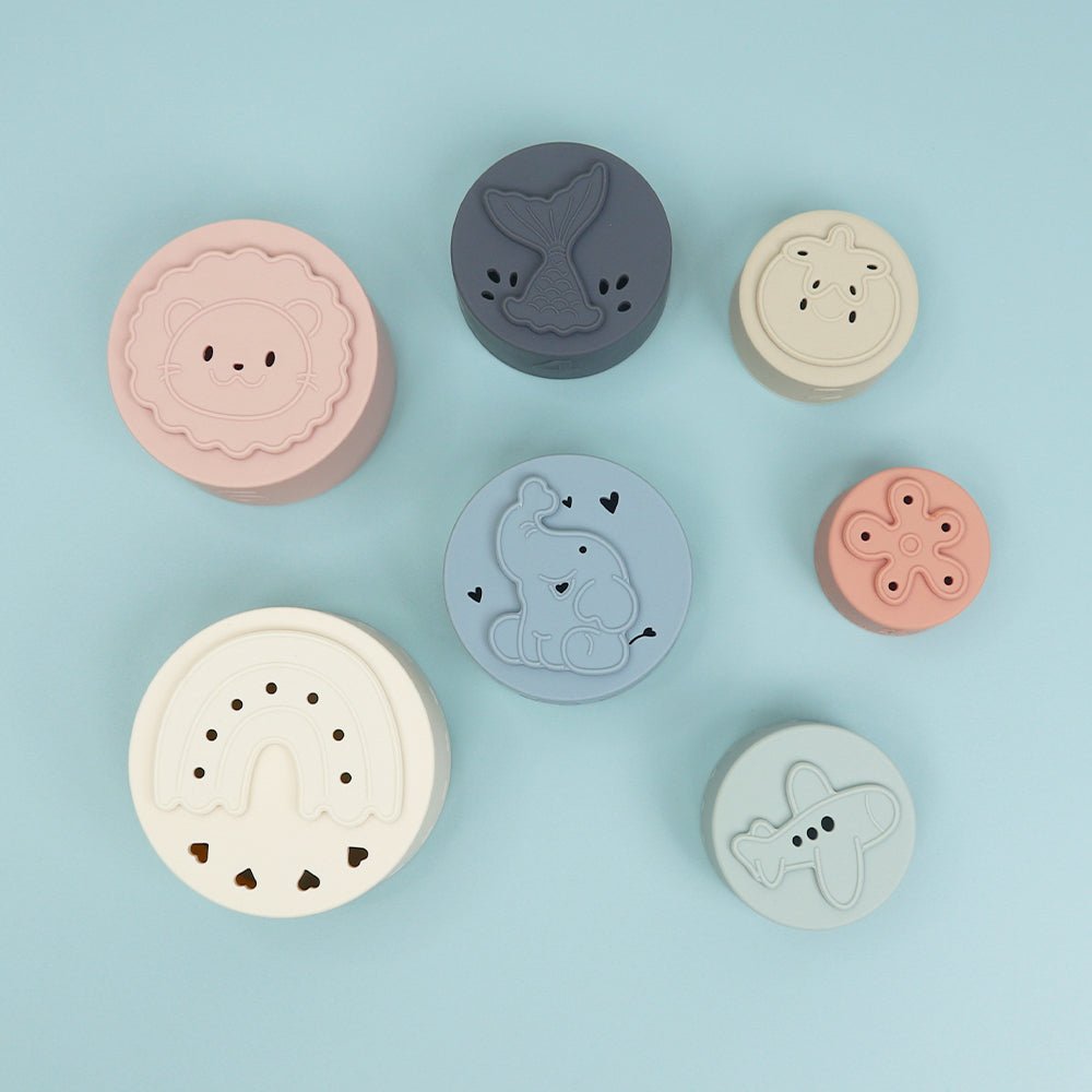 Bath Buddy Rain & Stack Silicone Cups - Bath Buddy