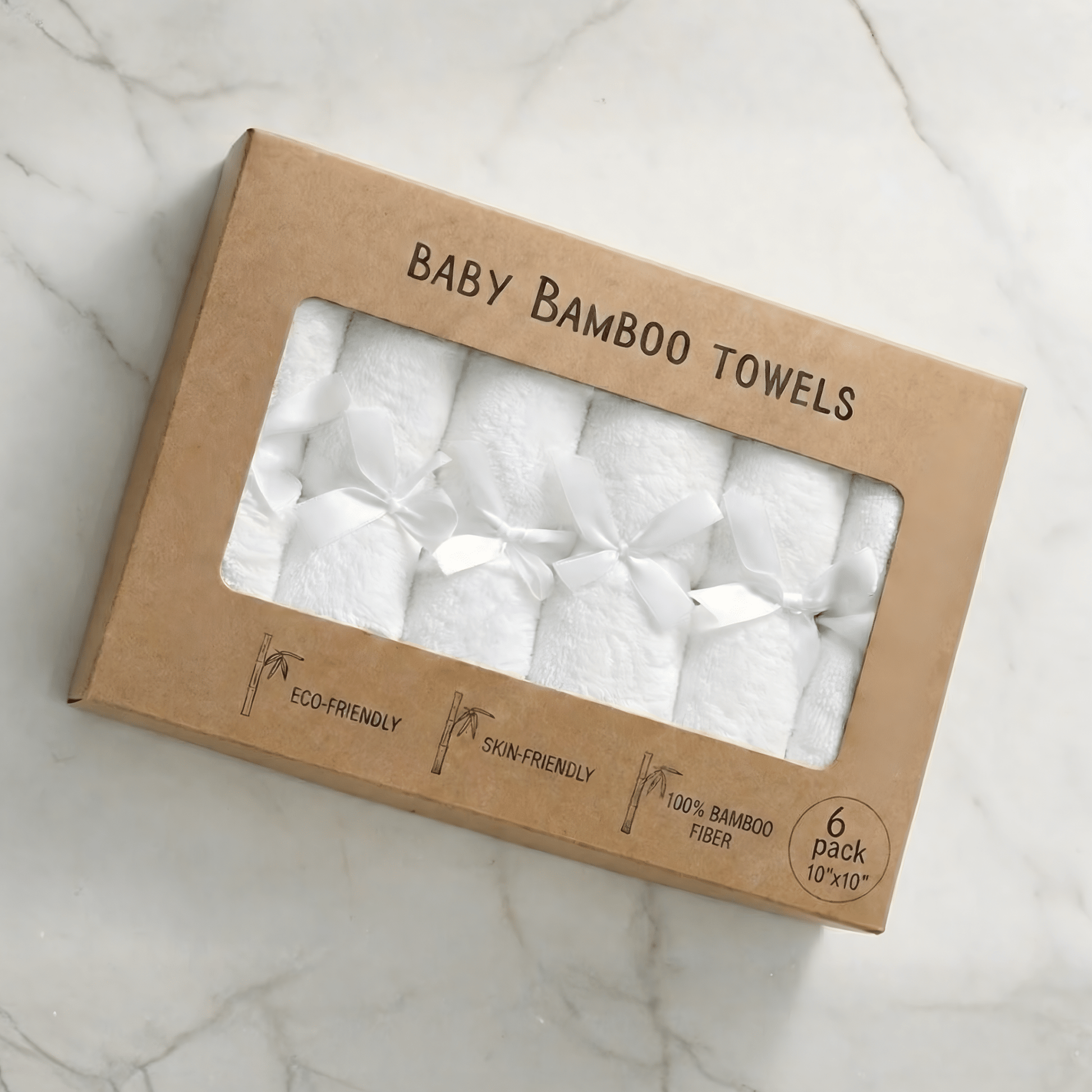 Ultra - Soft Bamboo Washcloth Towels - Bath Buddy